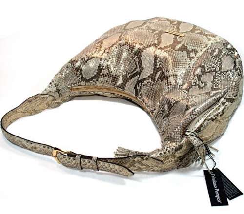 $2,220 New Authentic Cristiano Pompeo Italy Soft Python Hobo Large luxury Bag 1 Designer Handbags for Women
